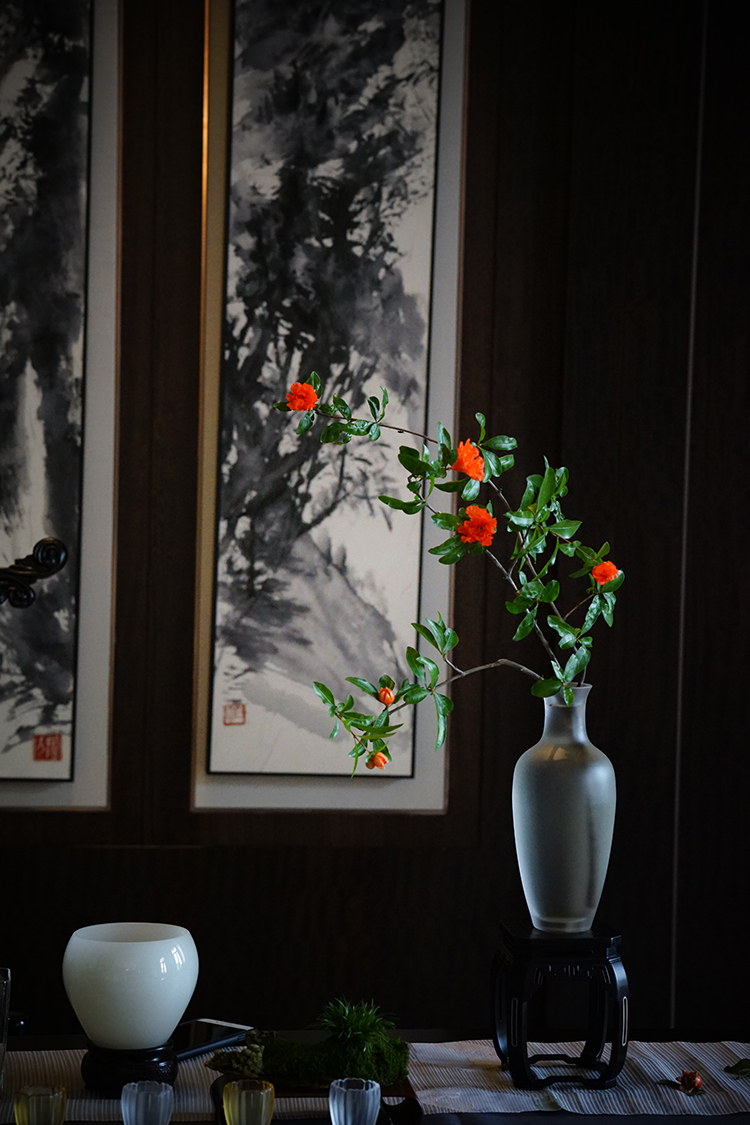 手工琉璃花瓶玉兰中式插花花道装饰家居茶室梁明毓作品签名限量 冬款特惠价 玉兰 茶室 插花 家居 中式途虎网