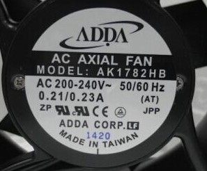 AK1782HB 220V BRAND NEW ORIGINAL DRESS TAIWAN COHEI ADDA 176 * 176 * 89MM HIGH-QUALITY HEAT DISSIPATION FAN