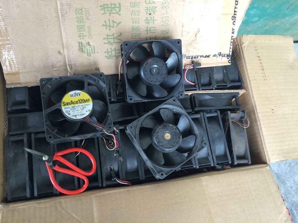 Original dress Sanyo 9WF1224H1D03 mute 3 Line alarm heat dissipation fan 12038 0 24V 32A