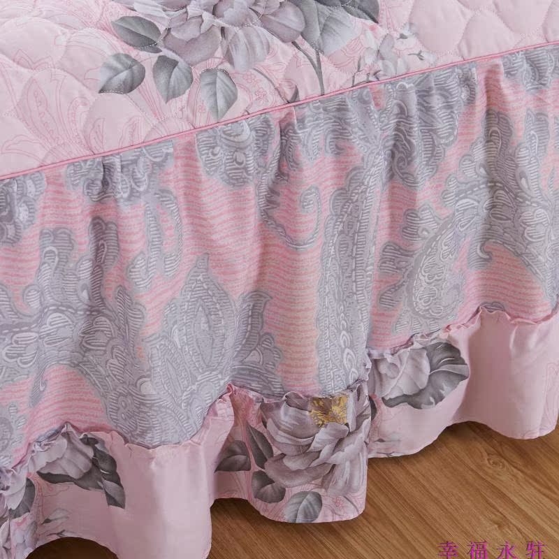 Chần bông trải giường cotton phong cách Châu Âu bedless giường váy mảnh duy nhất cotton cộng với cotton bed cover giường với giường baffle