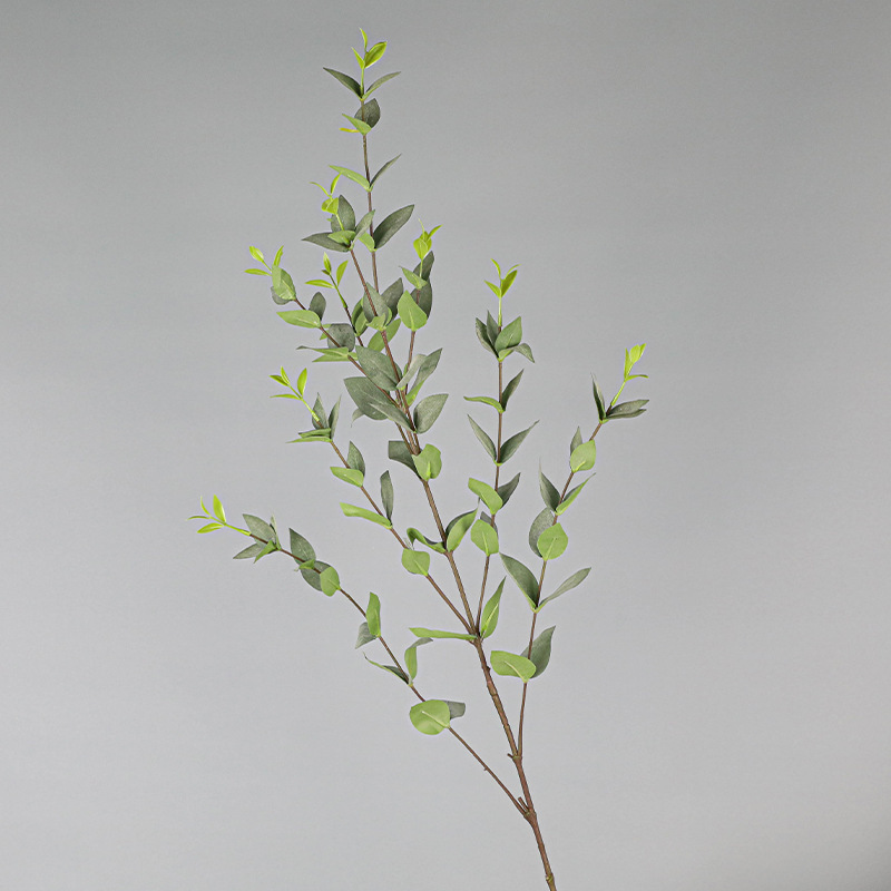 Artificial Plants with Pointed Eucalyptus Leaves and Money Leaves for Home Decoration, Wedding Floral Arrangements, Hotel Decorations, and Fake Trees