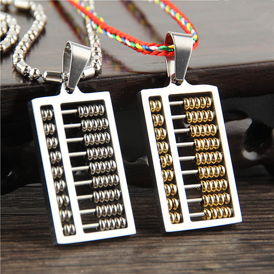 Wishful thinking titanium steel fortune transfer pendant necklace