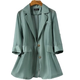 Зеленая летняя куртка, костюм для отдыха, защита от солнца, оверсайз