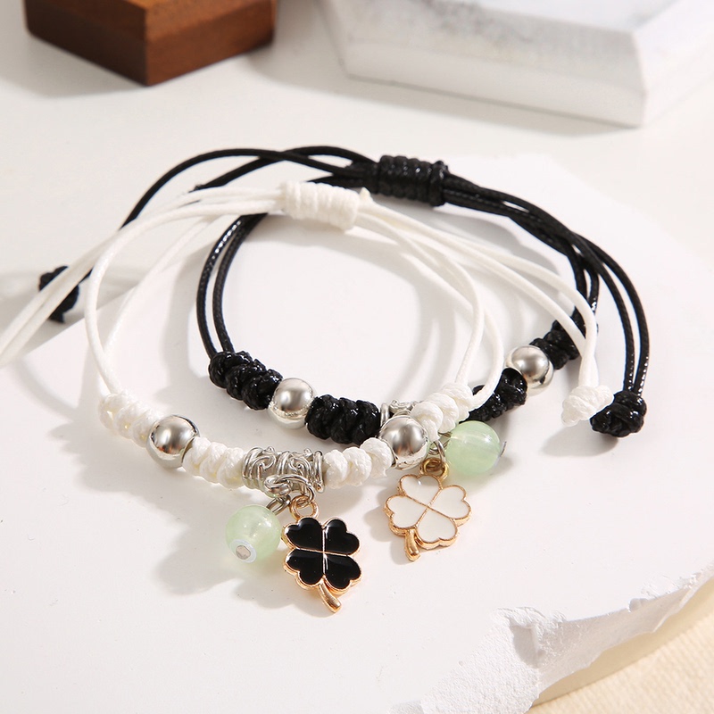 Fashionable Luminous Woven Bracelet for Two People, Couple, Best Friend, Creative Versatile Heart Bracelet, Elegant and Cute Sensor Bracelet