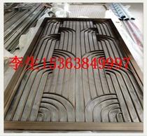 Laser hollowed-out stainless steel screen partition machined to make rose gold black titanium gold titanium gold