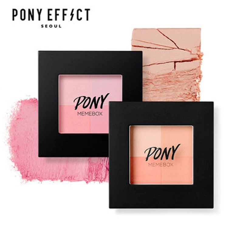 Phấn má hồng bốn màu Hàn Quốc PONY EFFECT kiềm dầu kiềm dầu giúp trang điểm nhẹ nhàng và dưỡng ẩm lâu dài - Blush / Cochineal