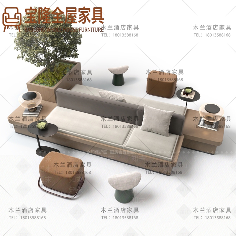 Multi-Seat Modular Sofa Sales Office Hotel Reception Mezzanine Public Area Double Backrest Booth Rest Area Island Multi-Seat Modular Sofa Sales Office Hotel Reception Mezzanine Public Area Double Backrest Booth Rest Area Island