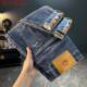 2024 New Fashion Jeans Light Luxury Men's Fashion Casual Stretch Versatile Straight Casual Pants Thin 901