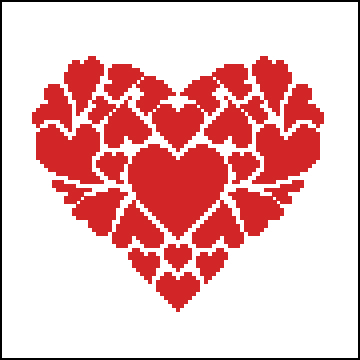 Love, filial piety, kindness, full of Chinese Chinese modern cotton set cross stitch