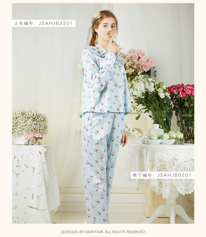 Ladies House 2019 Spring New Home Service Lotus Lotus Round Round Fronted Seted Pyjama