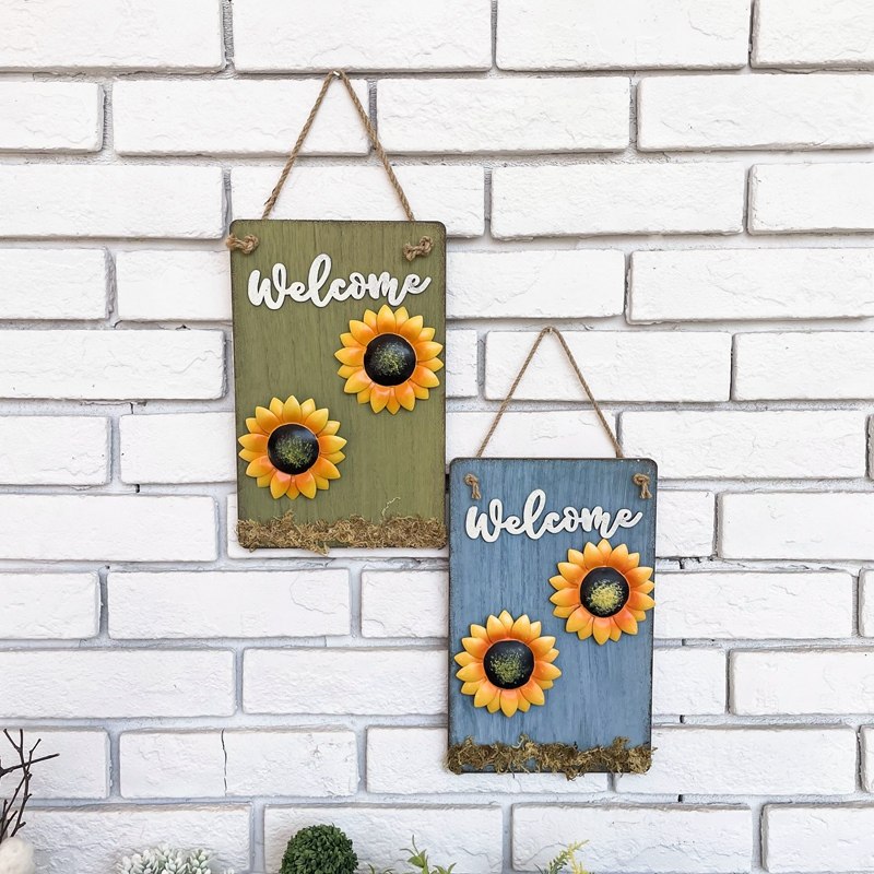 Tian Garden Wind Direction Day Sunflower List Wall Making Old Small Pendant Villa Garden Balcony Home Doorway Adornment Wall Decoration