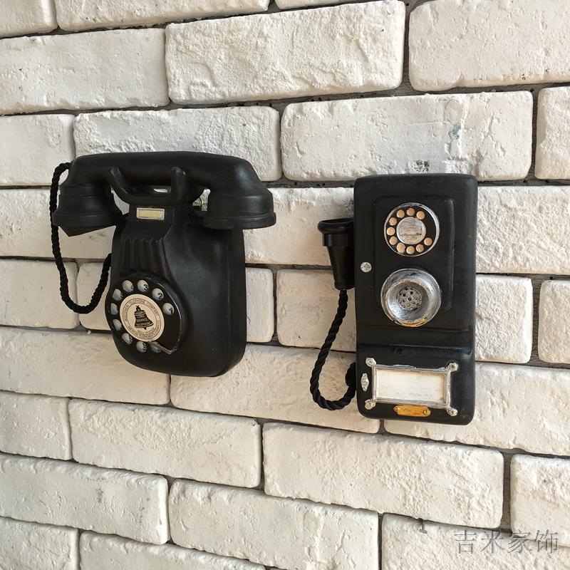 American countryside European-style retro doing old café bar shop wall decoration telephone wall-mounted wall-mounted hanging decoration-Taobao