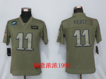 NFL olive uniform Women Philadelphia Eagles 11 Wentz Womens jersey