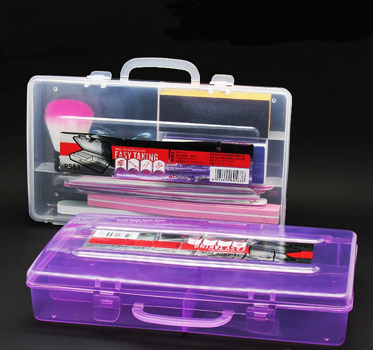 Dụng cụ làm móng Dụng cụ hoàn thiện Hộp lưu trữ nhỏ Hộp đựng đồ trang điểm Nail Vali Hộp công cụ phẳng Hộp lưu trữ - Công cụ Nail