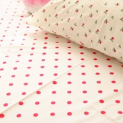 Red Polka Dot một mảnh khăn trải giường cotton Li chấm vẻ đẹp mệt mỏi giường hoang dã dưới màu trắng cổ điển - Khăn trải giường