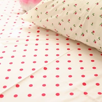 Red Polka Dot một mảnh khăn trải giường cotton Li chấm vẻ đẹp mệt mỏi giường hoang dã dưới màu trắng cổ điển - Khăn trải giường ga trải giường 1m2