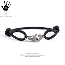 M-D original Tide Brand Street wind design titanium steel concentric lock hand rope handcuffs men and women couple bracelet student gift