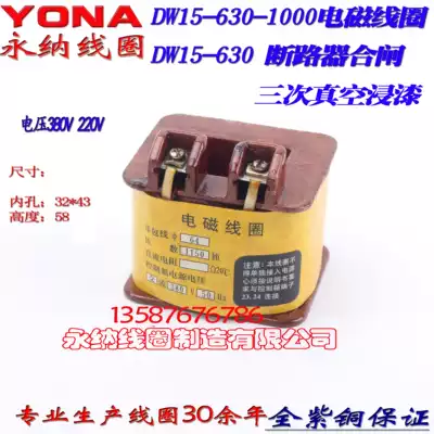 DW15 Electromagnetic Coil Closing Coil Circuit Breaker DW15-630A Universal Type