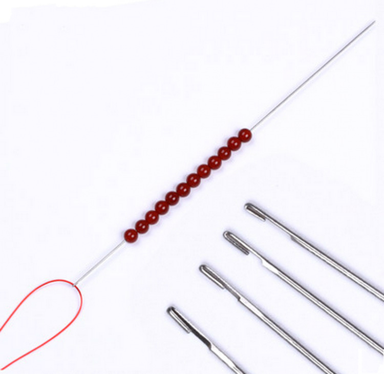 Handmade beaded needle Text play Buddha beads Beaded tool Threading crochet Extended beaded needle with hook to wear beads needle