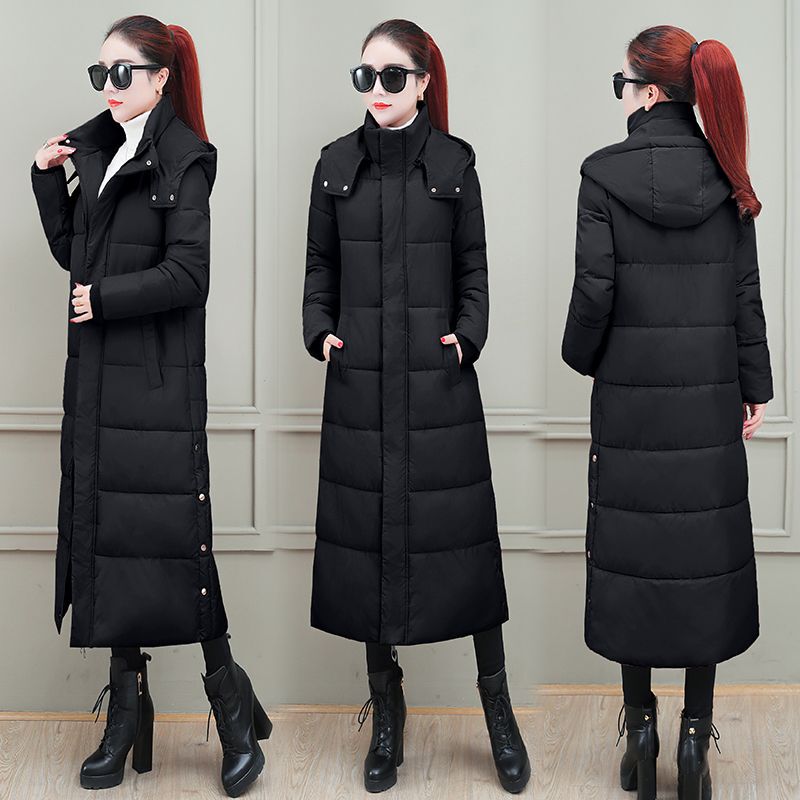 2026 Winter Korean Style Popular Long down Cotton Jacket for Women, Over-The-Knee Thickened Chic College Style Cotton Coat 2026 Winter Korean Style Popular Long down Cotton Jacket for Women, Over-The-Knee Thickened Chic College Style Cotton Coat