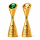 High-End Gold-Plated Resin Crystal Trophy and Medal Custom-Made for Annual Awards Ceremony to Honor Outstanding Employees with a Sense of Prestige