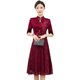 2024 summer Chinese style mother's outfit, elegant and noble improved cheongsam dress, grandma's wedding banquet outfit, wedding dress
