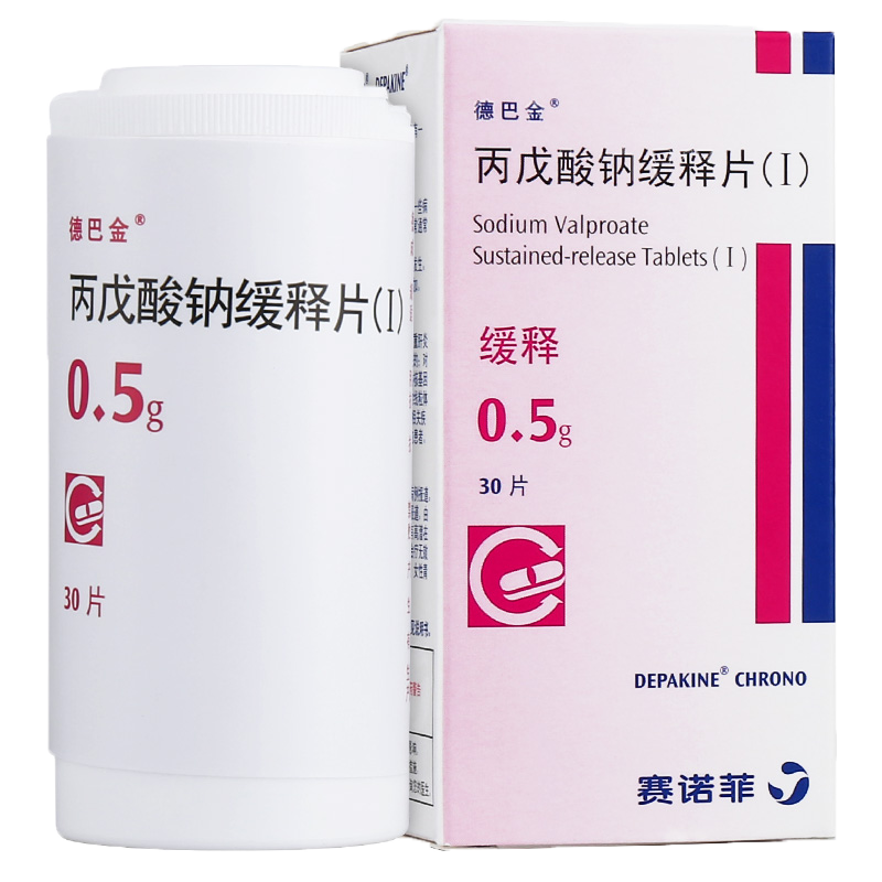 ) Debakin Sodium Valproate Sustained-Release Tablets 0 5g*30 Tablets*1 Bottle Box Generalized Partial or Other Types of Epilepsy