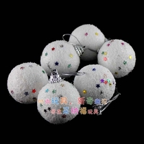 Love novelty Christmas decorations Christmas pendant Christmas tree pendant ornaments with pink white snowball 6