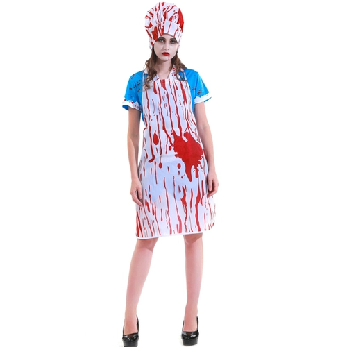 Хэллоуин костюм ужасов кровавый фартук COS мясник кровавый фартук имитация кухонного ножа острый нож реквизит