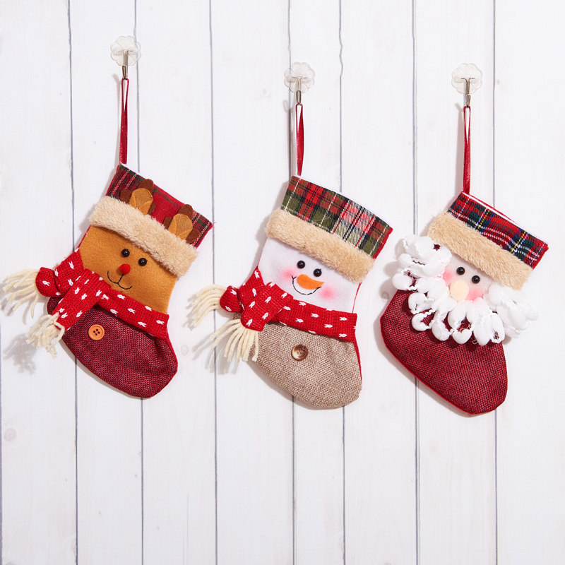 Love Novelties Christmas Decorations Socks Old Man Snowman Elk Socks Christmas Tree Charms Gift Bags Gift Bags