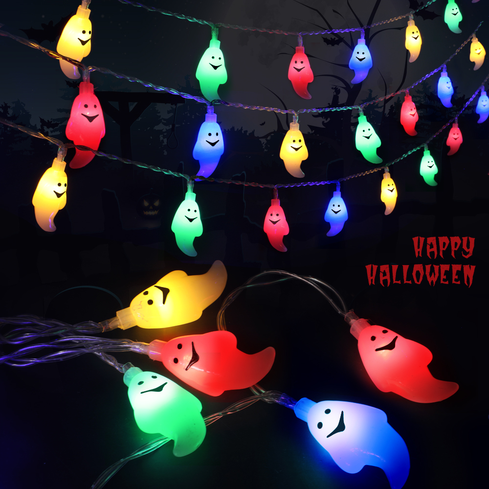 Halloween decoration star light string ghost led small lantern flash light string full of stars pumpkin light atmosphere layout