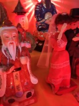 Love Tips Bag Peach Blossom Moonlight Old Man Holding the Red Thread Male and Female Couple Love and Happiness Portable Mascot Ornaments