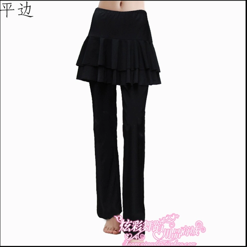 体韵 Двойная плоская квартира -Слига для взрослых квадратных танцевальных брюк женские латино -танце