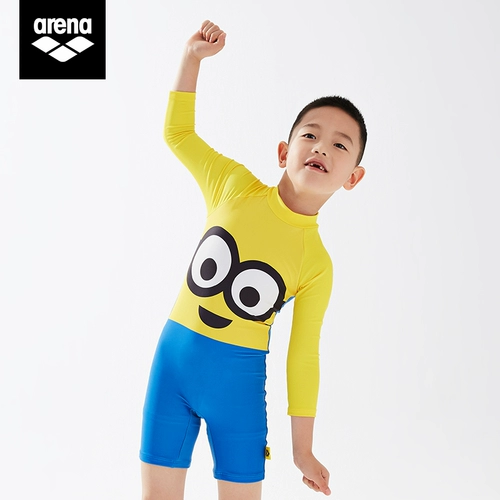 Детский купальник подходит для мужчин и женщин, мультяшный быстросохнущий лонгслив, защита от солнца