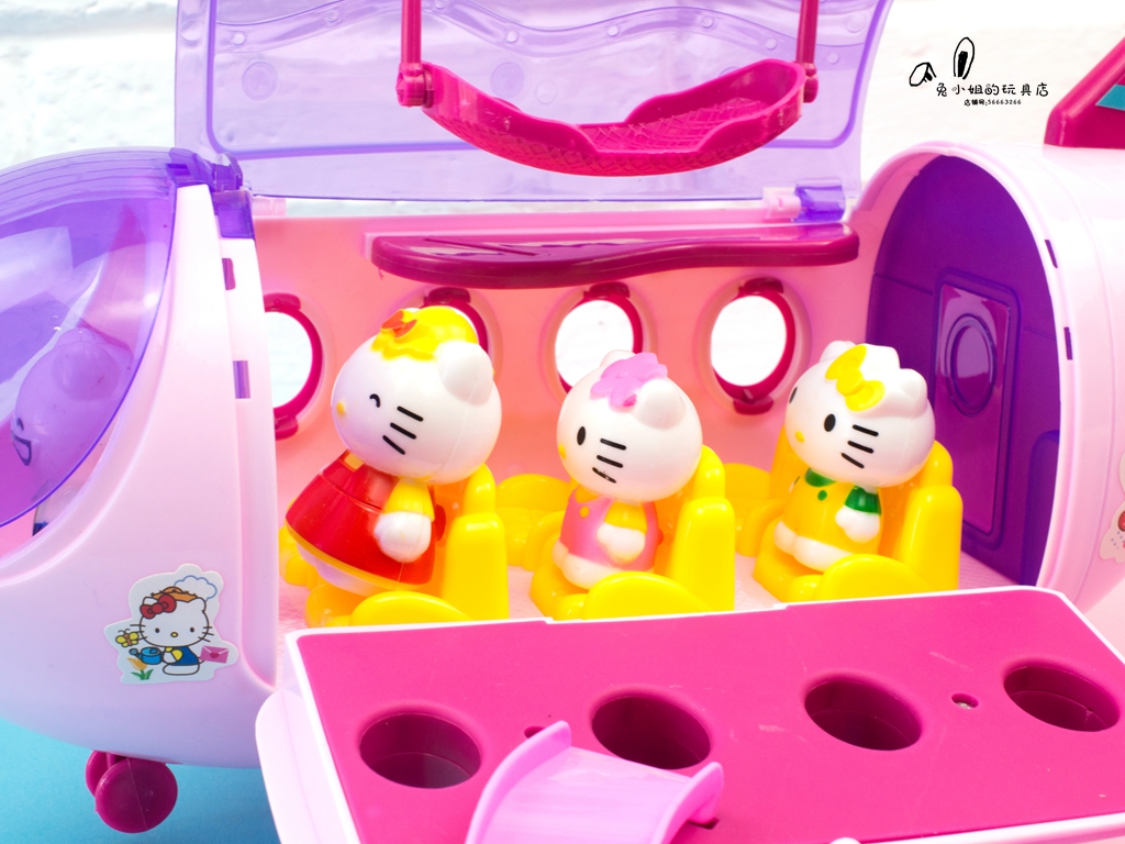 Piggy đồ chơi máy bay sang trọng hello kitty Hello Kitty hành khách cô gái chơi nhà đặt quà đồ chơi bé gái