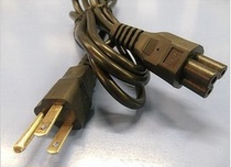 3 plug three-hole notebook power cord plum tail two-phase plug two-phase abroad Japan with conversion cable