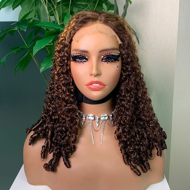 Real Human Hair Wig Pixie Spring Curly Wig Spring Roll Crochet Hair Elastic African Curls Real Human Hair Wig Pixie Spring Curly Wig Spring Roll Crochet Hair Elastic African Curls