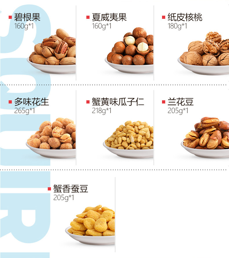 三只松鼠 坚果大礼包 1419g 图3