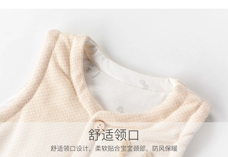 Áo thun cotton bé gái mỏng manh cộng với áo vest cotton vai mùa thu và áo cotton nam mùa đông nam nữ 3-18 tháng ra quần áo trẻ sơ sinh cao cấp