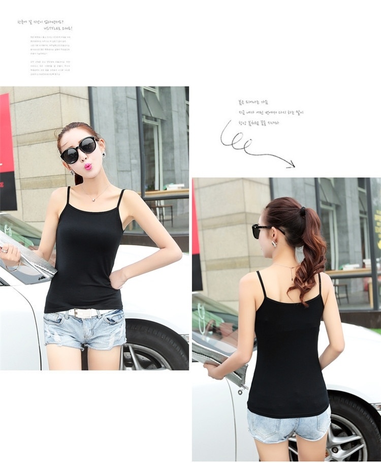 Modal yếm trong của phụ nữ mùa hè ngắn Slim Fit bên trong hoang dã nhỏ tươi Stretch kích thước lớn thường xuyên cơ sở Top áo kiểu nữ đẹp