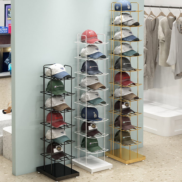 Hat Display Rack, Floor-Standing Multi-Layer Storage Rack for Children's Hats, Wall-Mounted Hat Stand for Clothing Stores, Baseball Cap Rack Hat Display Rack, Floor-Standing Multi-Layer Storage Rack for Children's Hats, Wall-Mounted Hat Stand for Clothing Stores, Baseball Cap Rack