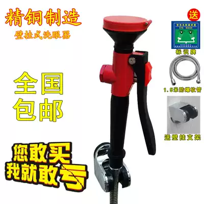 Factory inspection eye washer Wall-mounted all-copper single-port eye washer Laboratory mobile eye washer Chemical plant unit