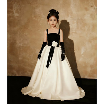 Girls' Host Evening Dress, Light Luxury Niche High-End Birthday Dress, Stunning Girl Princess Dress, Children's Piano Performance Outfit
