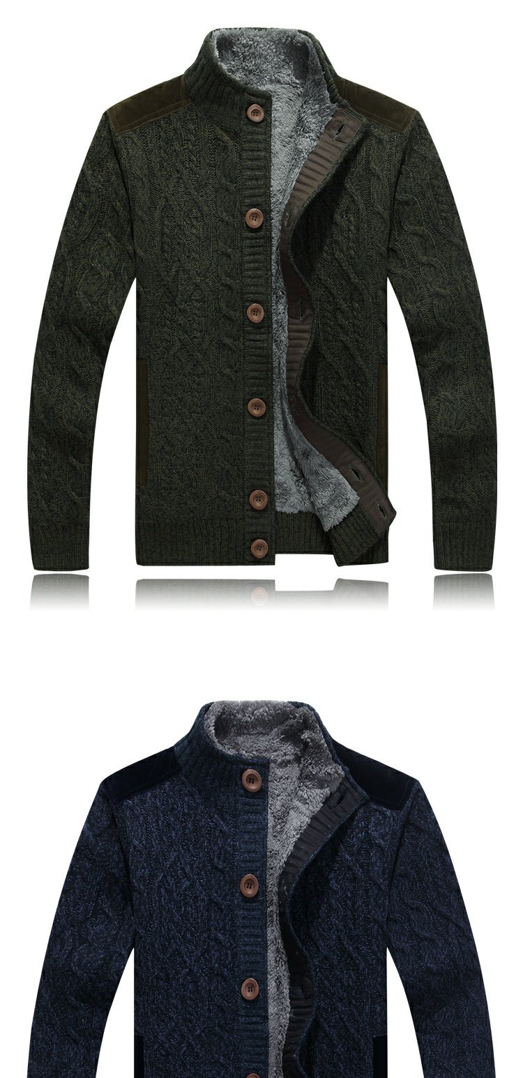 David Jeep Mùa thu Áo len cardigan mới cho nam Áo nỉ rộng rãi Kích thước lớn cho nam Cộng với áo khoác nhung dày áo blazer nam