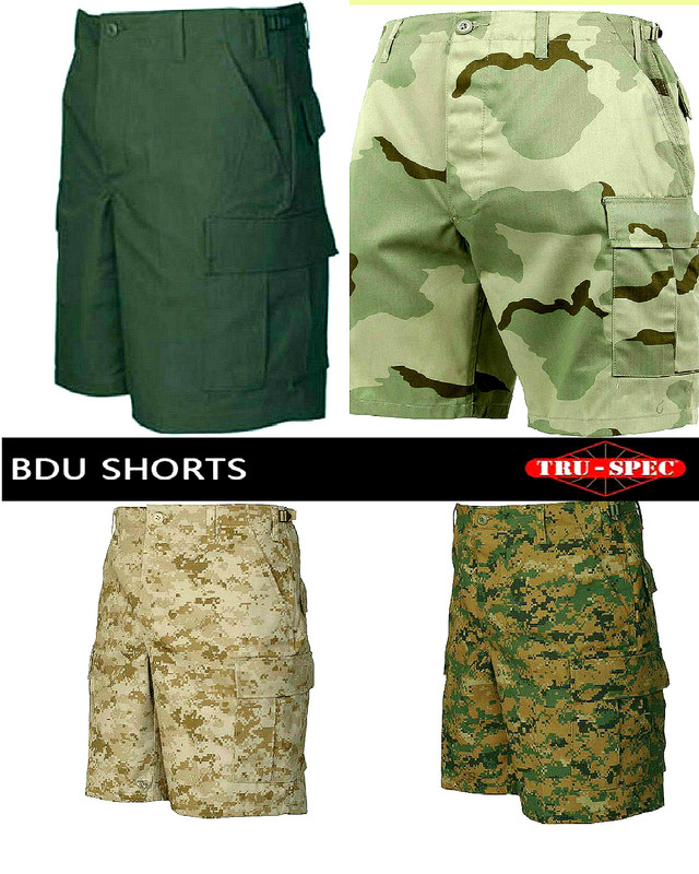 In Stock! Authentic American Tru-Spec Bdu Od/Sand Color/Camo Color Tactical Shorts Tactical Pants