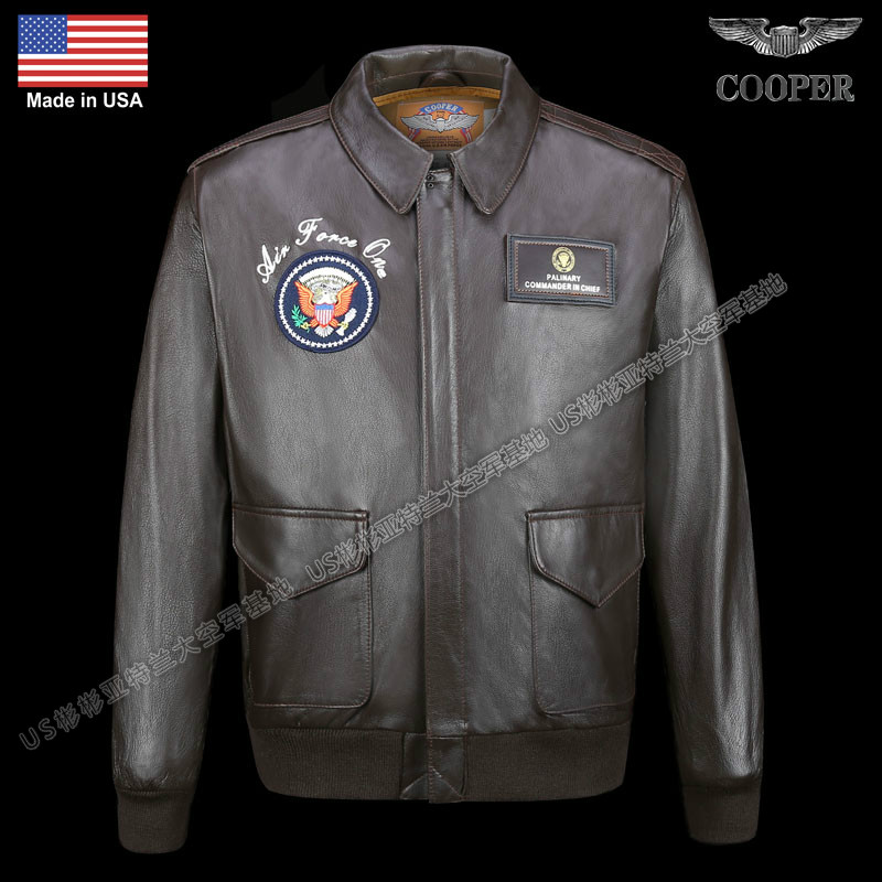 The United States imported COOPER Presidential Edition A2 genuine leather flight leather jacket men's wallet overcomes men's motorcycle jacket trendy leather