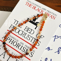 I Have You or Not Series Yanyang Natural Stone Square Necklace Clavicle Chain Necklace