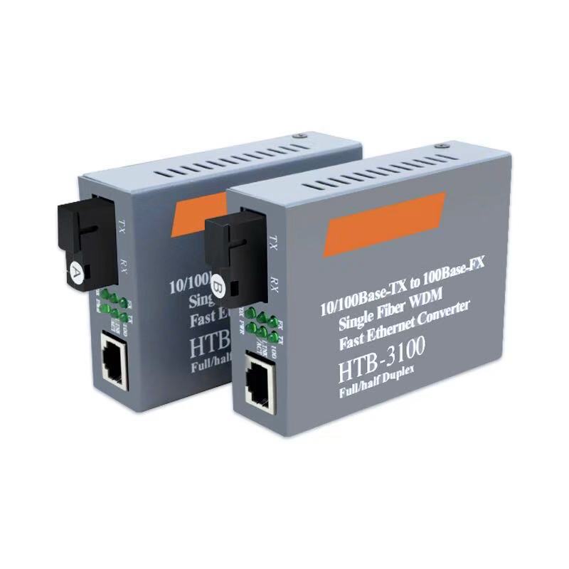 Single - mode single - mouth single - mouth single - mouth fiber transceiver Net wire transceiver HTB - 3100A B optical converter