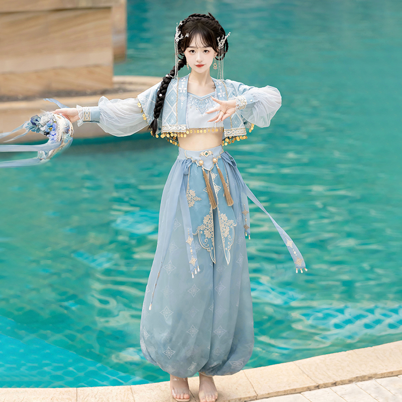 Cloud Traveler Dunhuang Exotic Style Hanfu Classical Dance Costume Lantern Pants Tang Style Han Elements Women's Suit Spring/Summer