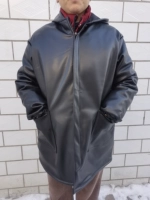 Черный, флисовый, длина миди